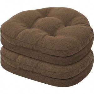 Lezoou Kitchen Chair Cushions – 2-Pack, Memory Foam, 17"x15.5"x3.5"